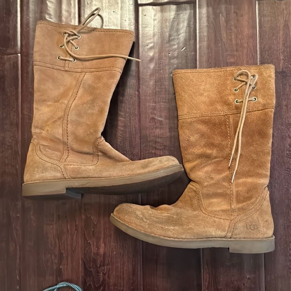 UGG Australia 3301 Rayanne Lined Casual Side Zip Brown Boots Women’s Size 5